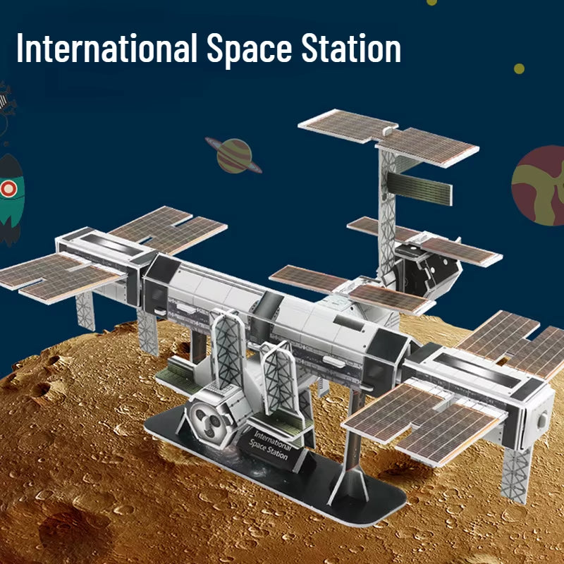 3D Puzzle Space Model Space Exploration Handmade DIY Paper Assembly Early Education Educational Toys Creative Gift Jigsaw