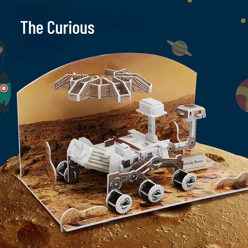 3D Puzzle Space Model Space Exploration Handmade DIY Paper Assembly Early Education Educational Toys Creative Gift Jigsaw