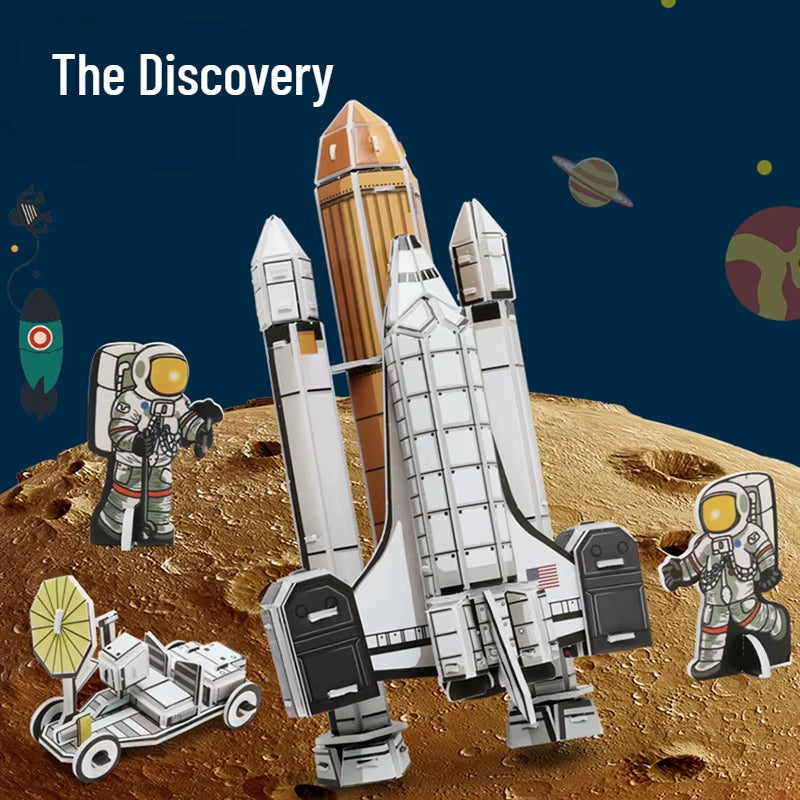 3D Puzzle Space Model Space Exploration Handmade DIY Paper Assembly Early Education Educational Toys Creative Gift Jigsaw