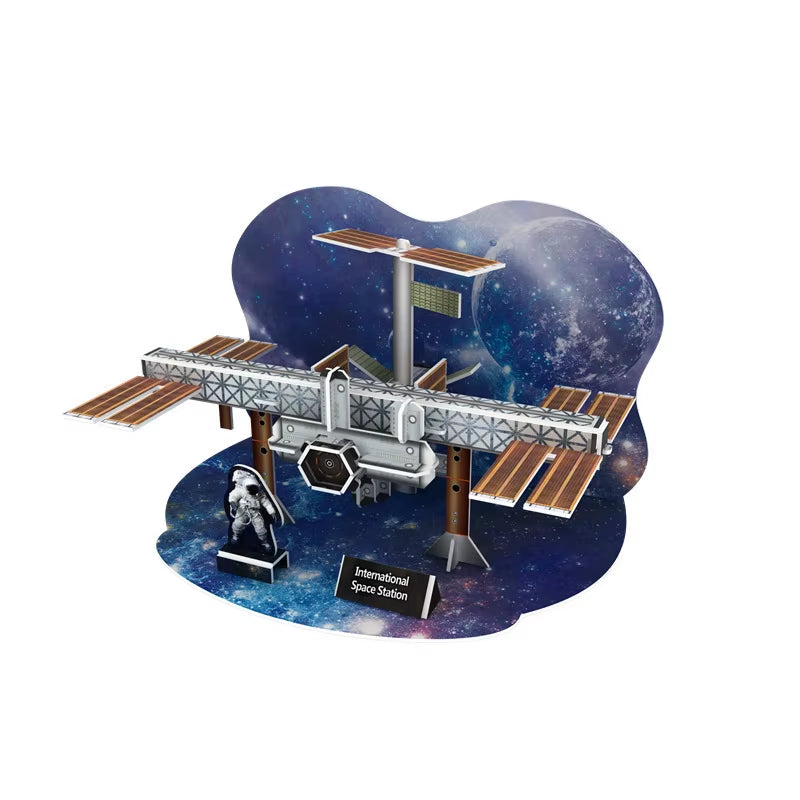 3D Puzzle Space Model Space Exploration Handmade DIY Paper Assembly Early Education Educational Toys Creative Gift Jigsaw