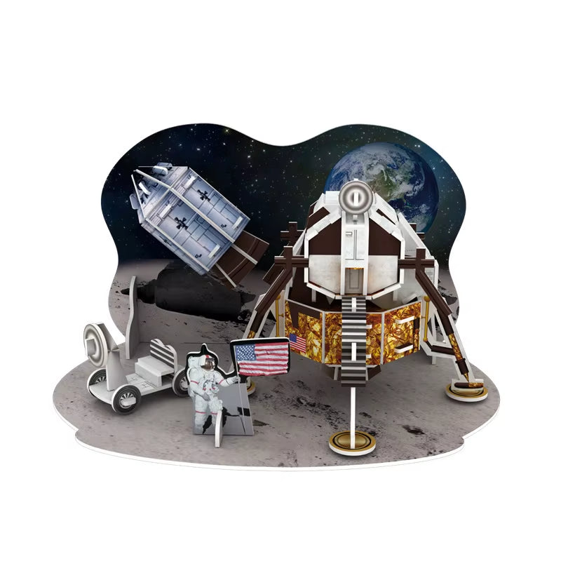 3D Puzzle Space Model Space Exploration Handmade DIY Paper Assembly Early Education Educational Toys Creative Gift Jigsaw