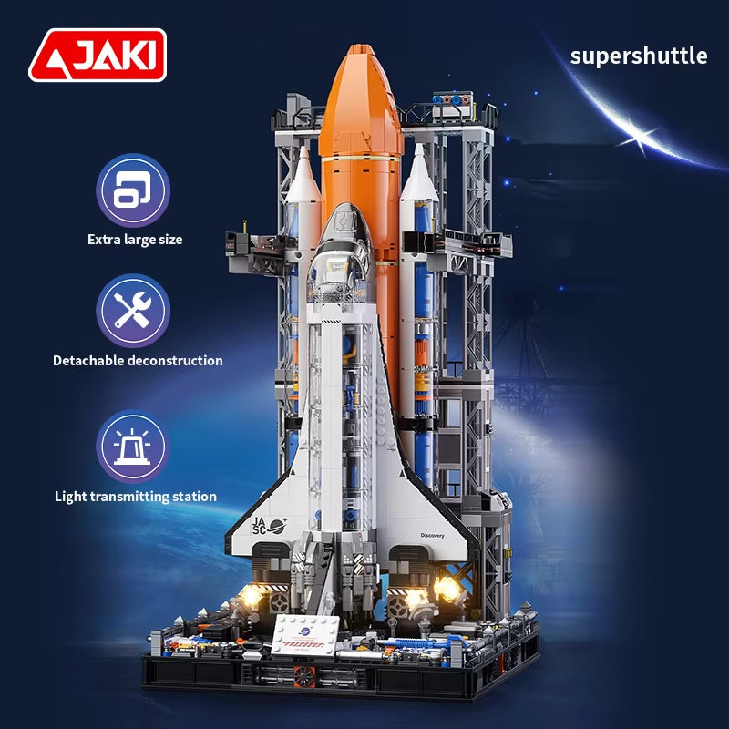 -8513 Space Rocket Space Shuttle to Explore the Moon Space Rocket Build Model Adult Children'S Building Blocks Toy