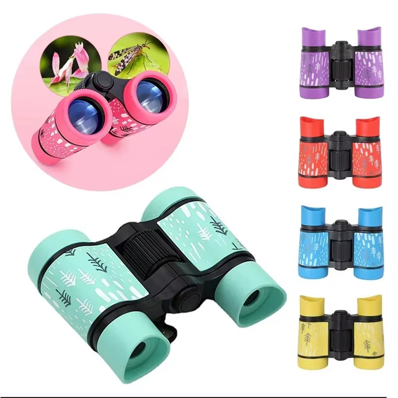 4X30Mm Kids Binocular Telescope Children Educational Learning Telescope Bird Watching Folding Optics Telescope
