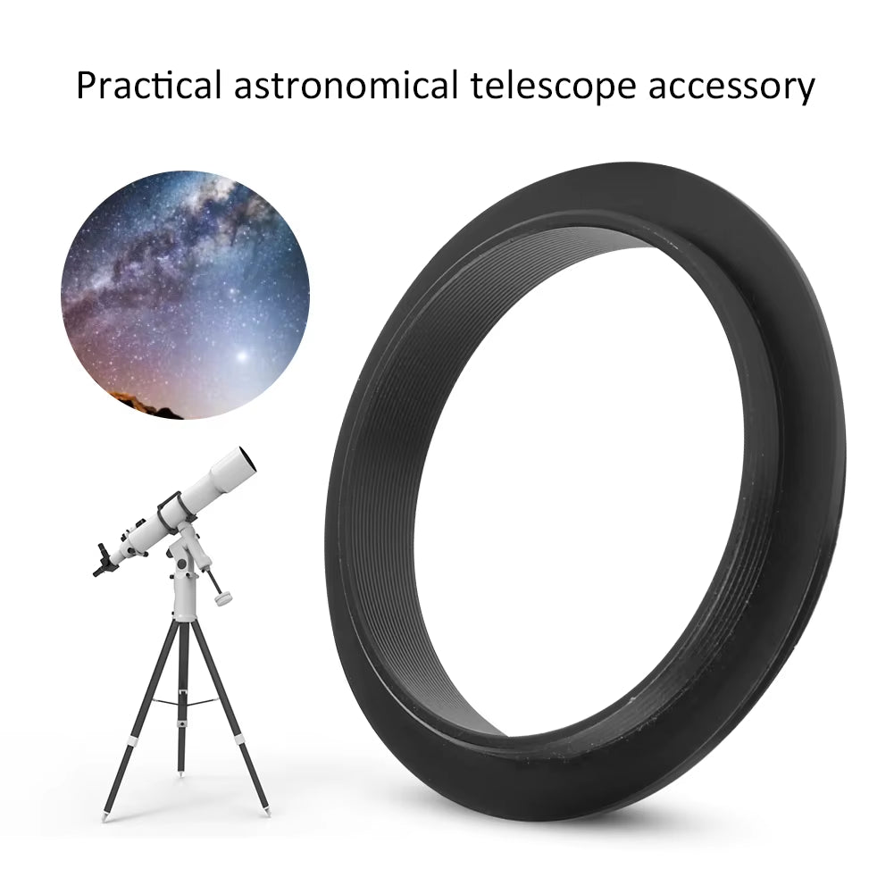 Astronomical Telescope Adapter M48Mm‑ M54Mm Adapter Aluminium Alloy Black Astronomical Telescope Accessory